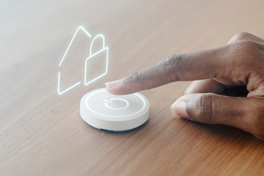 Airline check-in attendant handing passport to passenger at airport check-in counter
